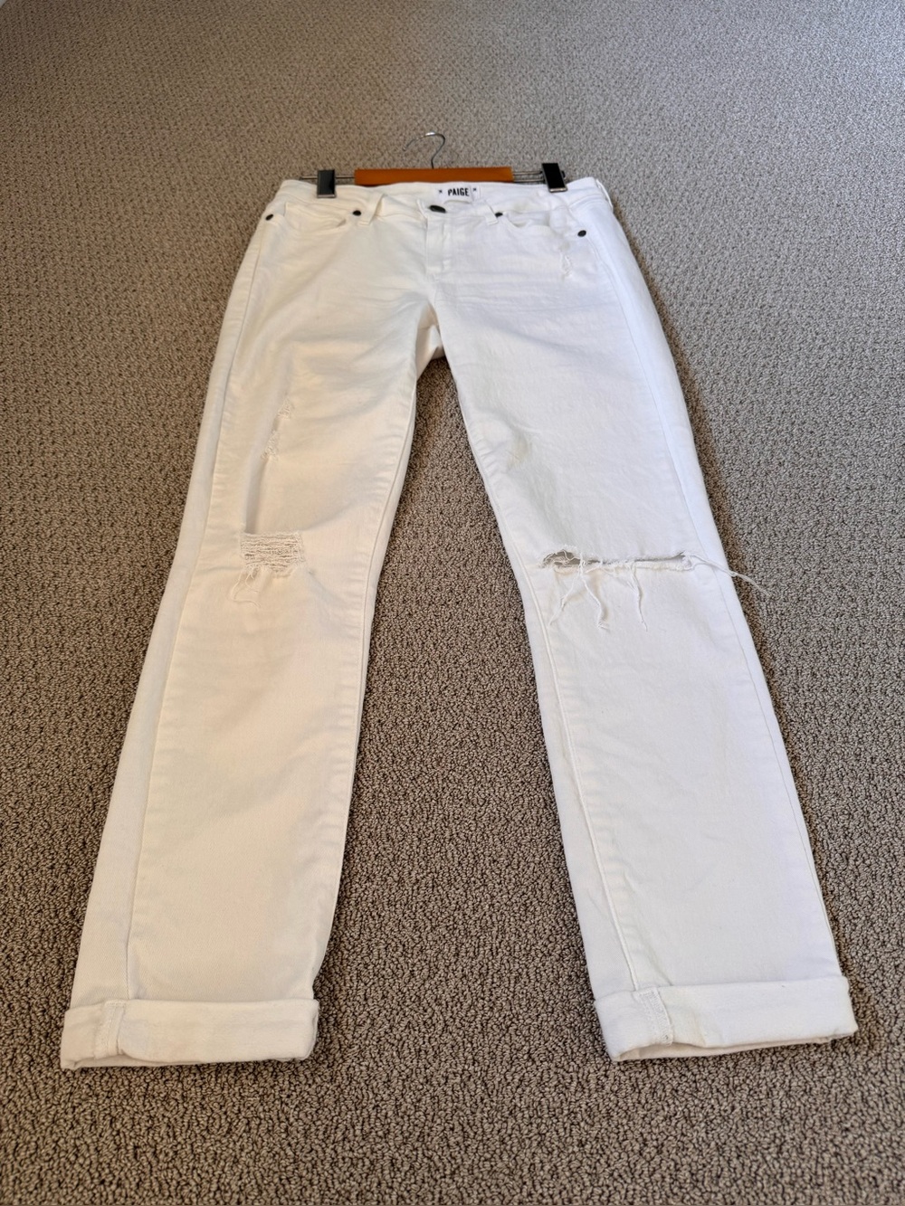 Paige Jeans in White ‘Kylie Crop’ in Sz 27; great condition!